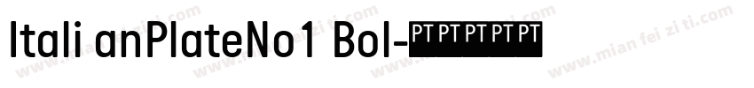 Itali anPlateNo1 Bol字体转换